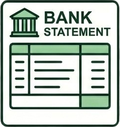 Bank statement document icon